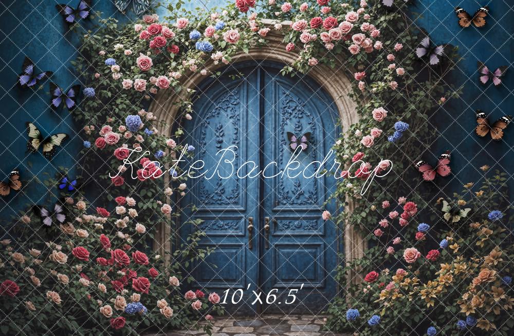 Kate Blue Wall Flower Arch Backdrop Designed by Chain Photography - Kate Backdrop AU