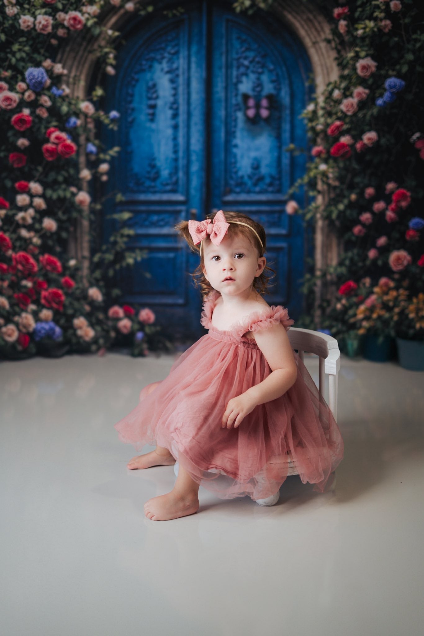 Kate Blue Wall Flower Arch Backdrop Designed by Chain Photography - Kate Backdrop AU