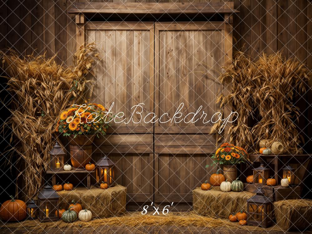 Kate Autumn Wood Barn Door Backdrop Designed by Emetselch - Kate Backdrop AU