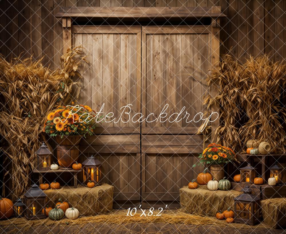 Kate Autumn Wood Barn Door Backdrop Designed by Emetselch - Kate Backdrop AU