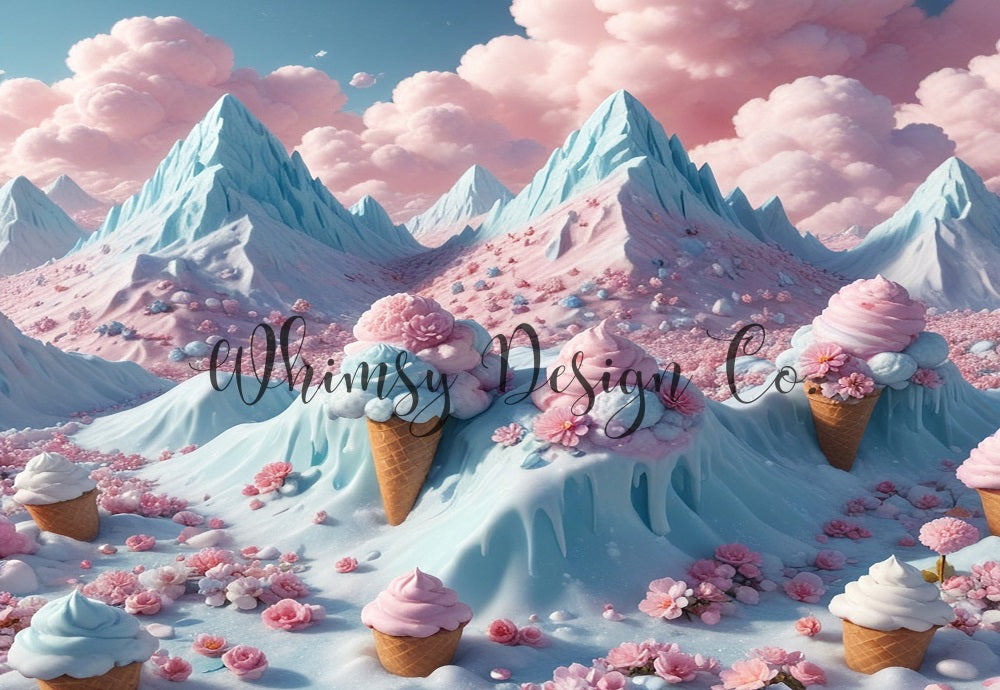 Kate Cotton Candy Mountain Backdrop Designed by Nora Dishman - Kate Backdrop AU