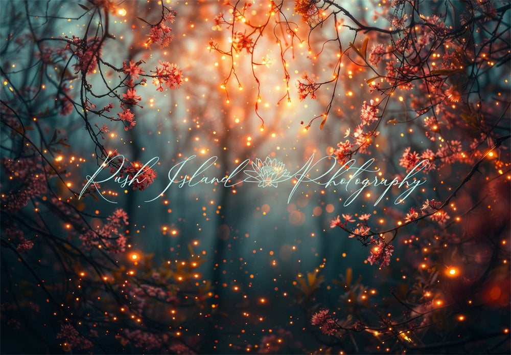 Kate Cherry Blossom Lights Backdrop Designed by Laura Bybee - Kate Backdrop AU