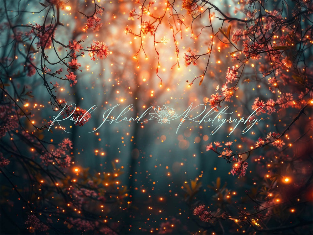 Kate Cherry Blossom Lights Backdrop Designed by Laura Bybee - Kate Backdrop AU