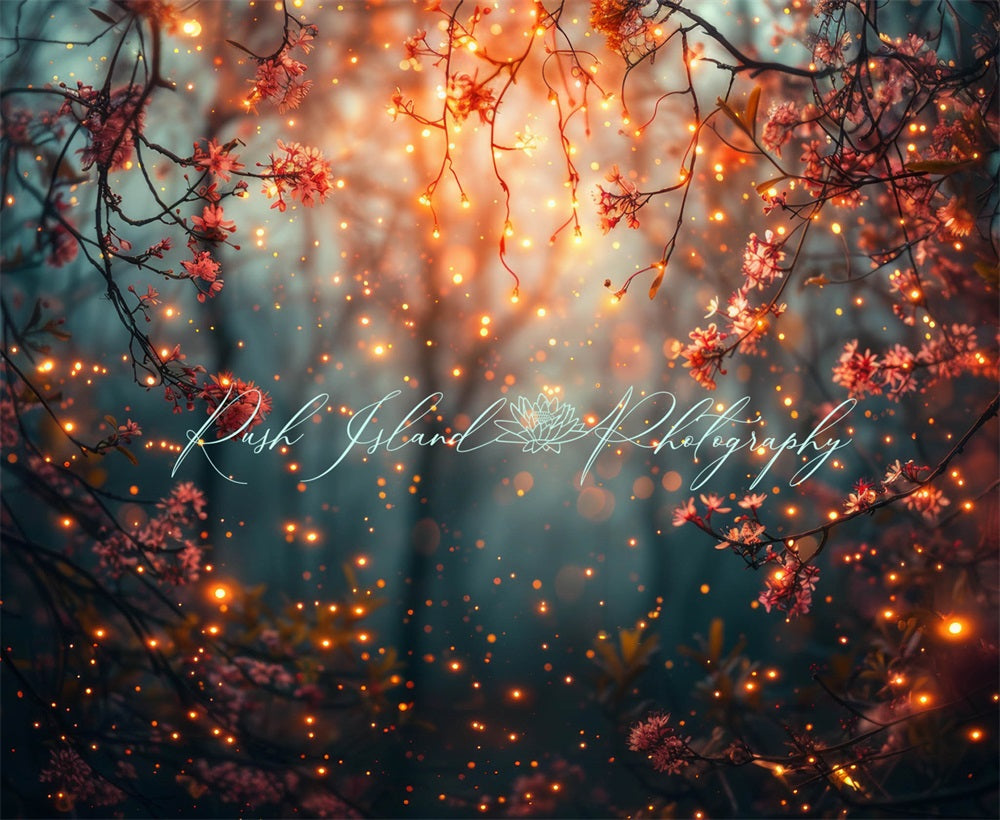 Kate Cherry Blossom Lights Backdrop Designed by Laura Bybee - Kate Backdrop AU