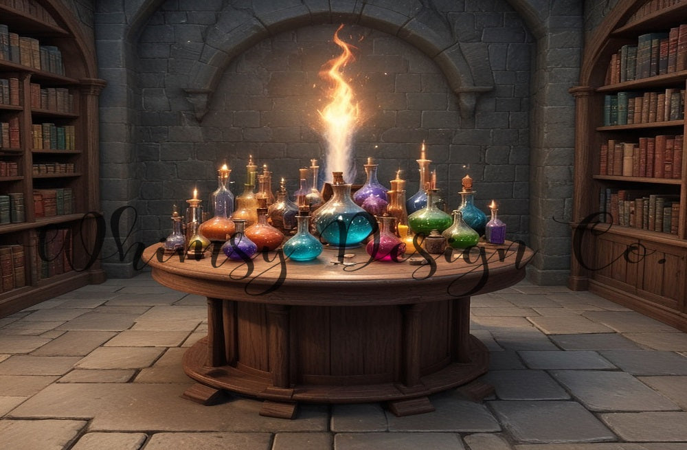 Kate Colorful Witch Potion Backdrop Designed by Nora Dishman - Kate Backdrop AU