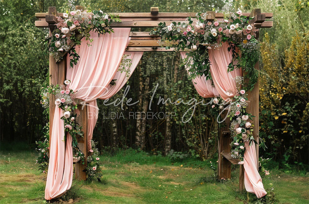 Kate Wedding Floral Grassland Backdrop Designed by Lidia Redekopp - Kate Backdrop AU