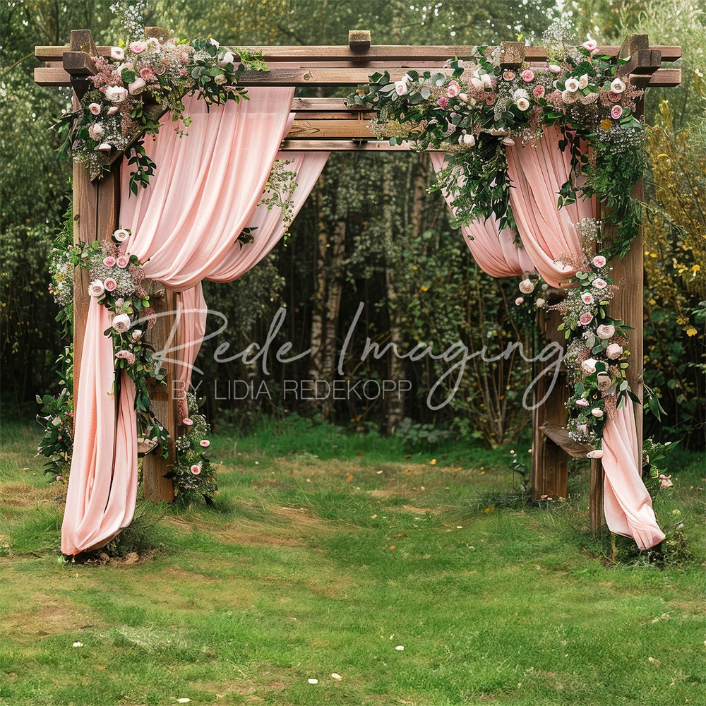Kate Wedding Floral Grassland Backdrop Designed by Lidia Redekopp - Kate Backdrop AU