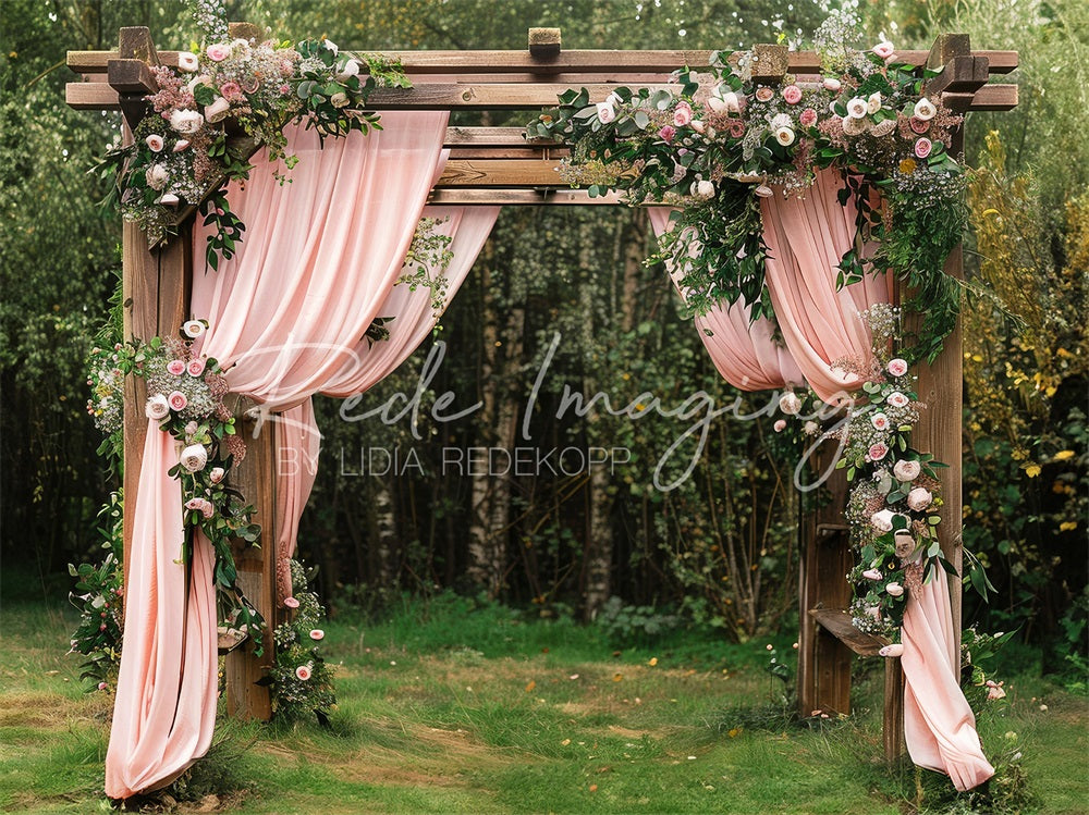 Kate Wedding Floral Grassland Backdrop Designed by Lidia Redekopp - Kate Backdrop AU