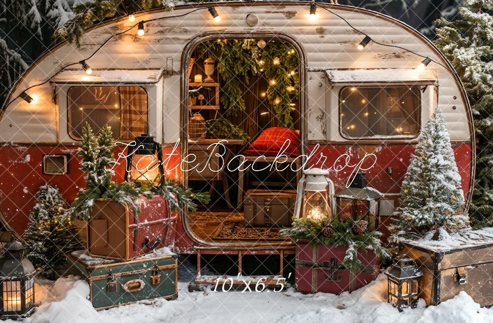 Kate Christmas Camping Car Backdrop Designed by Emetselch - Kate Backdrop AU
