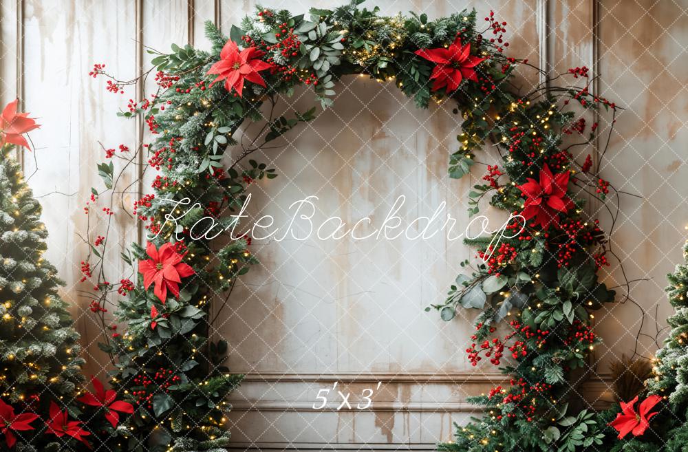 Kate Retro Christmas Arch Backdrop Designed by Emetselch - Kate Backdrop AU
