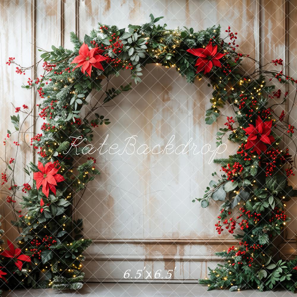 Kate Retro Christmas Arch Backdrop Designed by Emetselch - Kate Backdrop AU