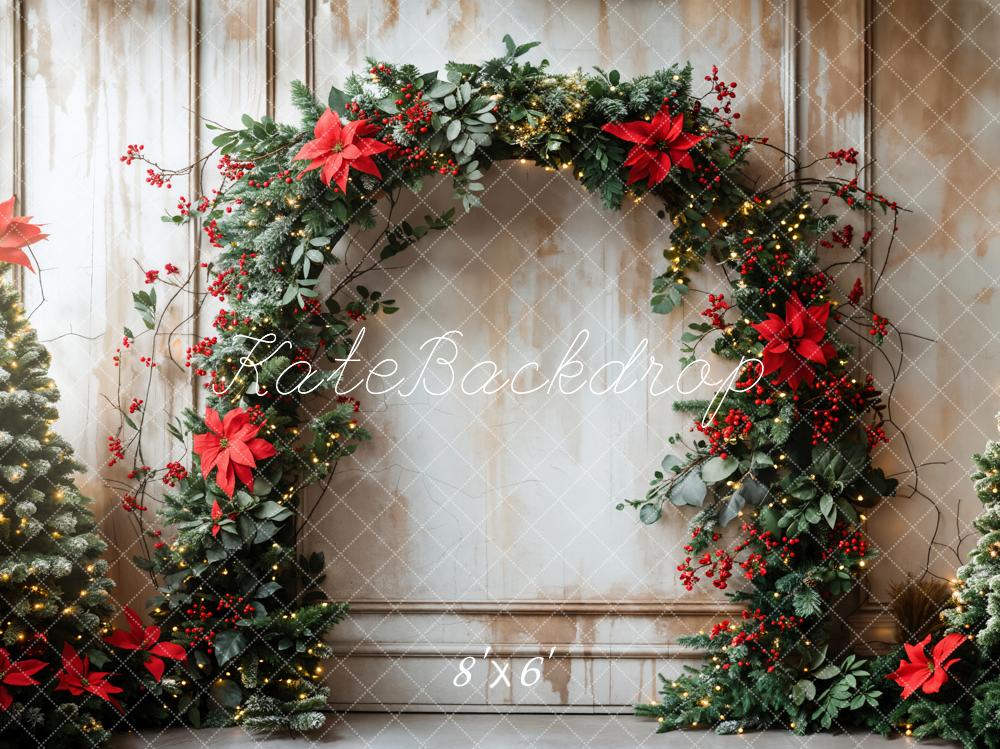 Kate Retro Christmas Arch Backdrop Designed by Emetselch - Kate Backdrop AU