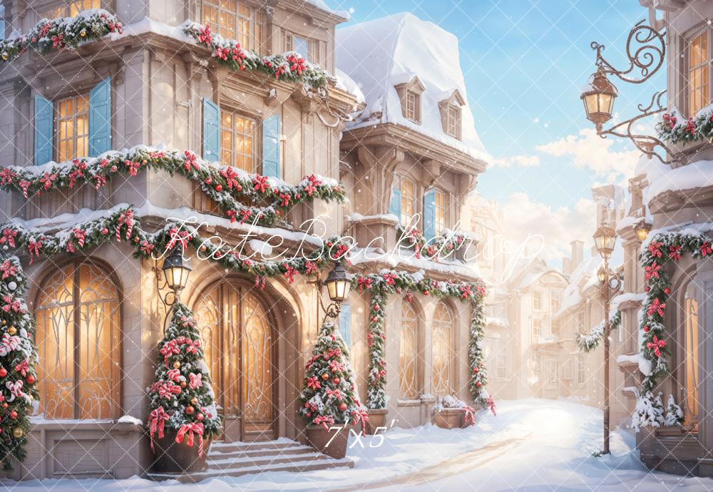 Kate Christmas Snow Town Backdrop Designed by Chain Photography - Kate Backdrop AU
