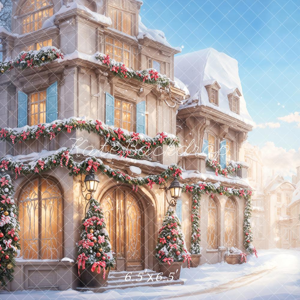 Kate Christmas Snow Town Backdrop Designed by Chain Photography - Kate Backdrop AU