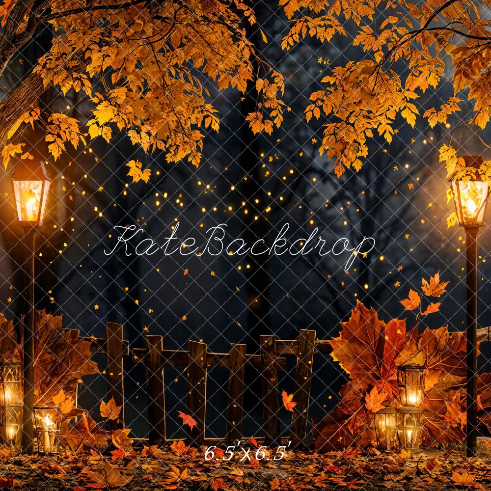 Kate Autumn Night Fallen Leaves Backdrop Designed by Chain Photography - Kate Backdrop AU