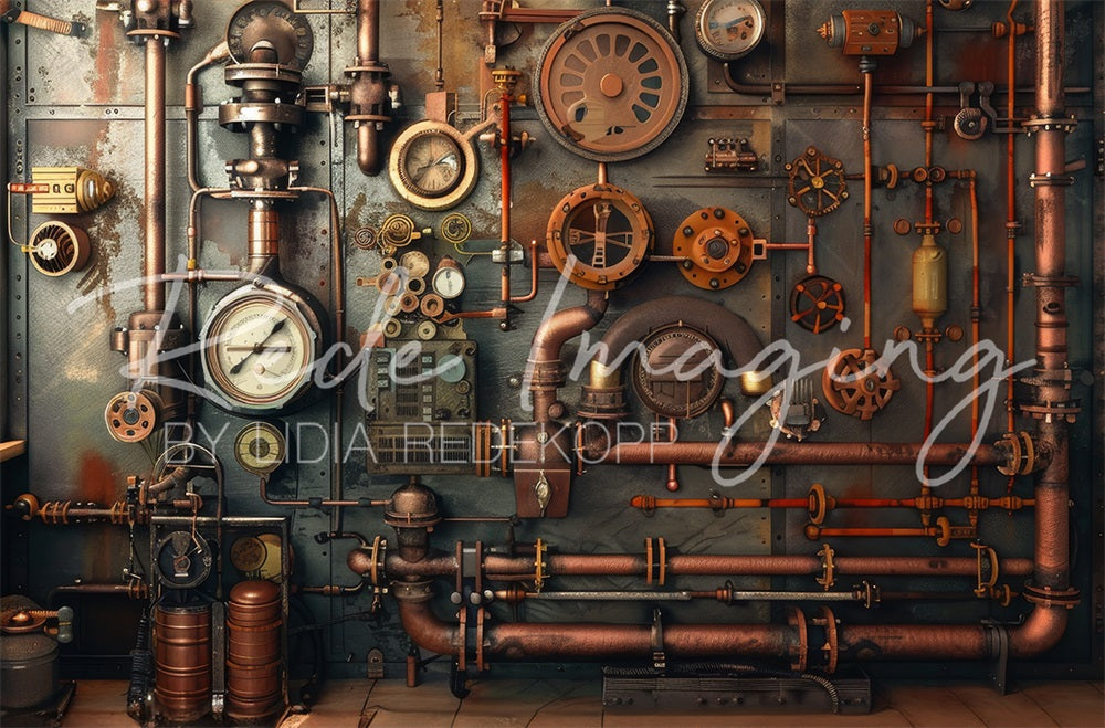 Kate Steampunk Gears and Guages Backdrop Designed by Lidia Redekopp - Kate Backdrop AU