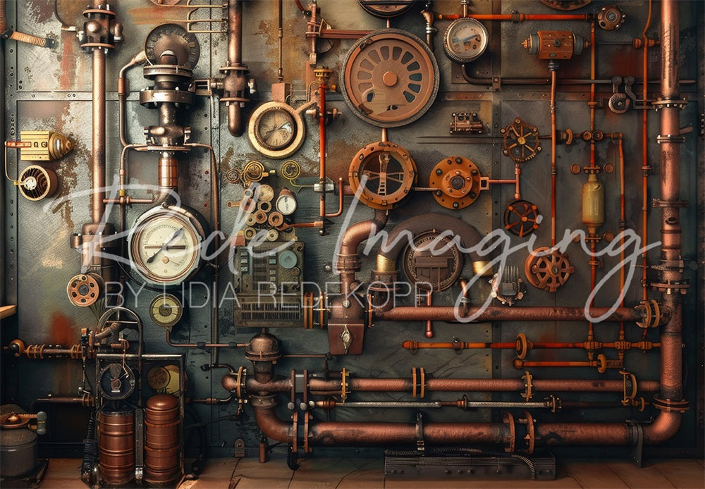 Kate Steampunk Gears and Guages Backdrop Designed by Lidia Redekopp - Kate Backdrop AU