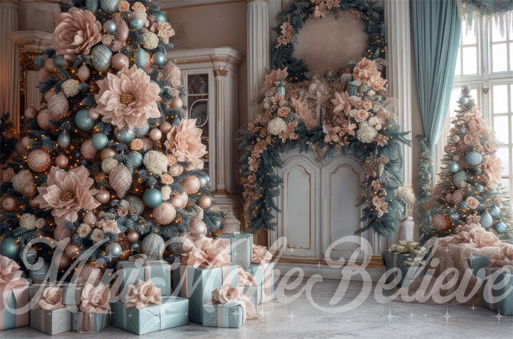 Kate Christmas Flower Vintage Backdrop Designed by Mini MakeBelieve - Kate Backdrop AU