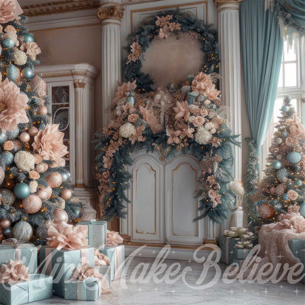 Kate Christmas Flower Vintage Backdrop Designed by Mini MakeBelieve - Kate Backdrop AU