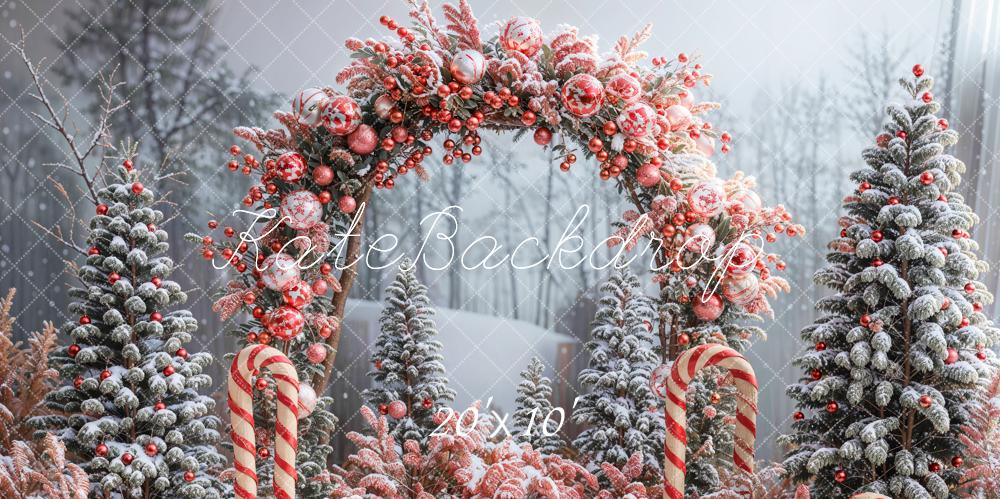 Kate Winter Forest Christmas Tree Arch Backdrop Designed by Emetselch - Kate Backdrop AU