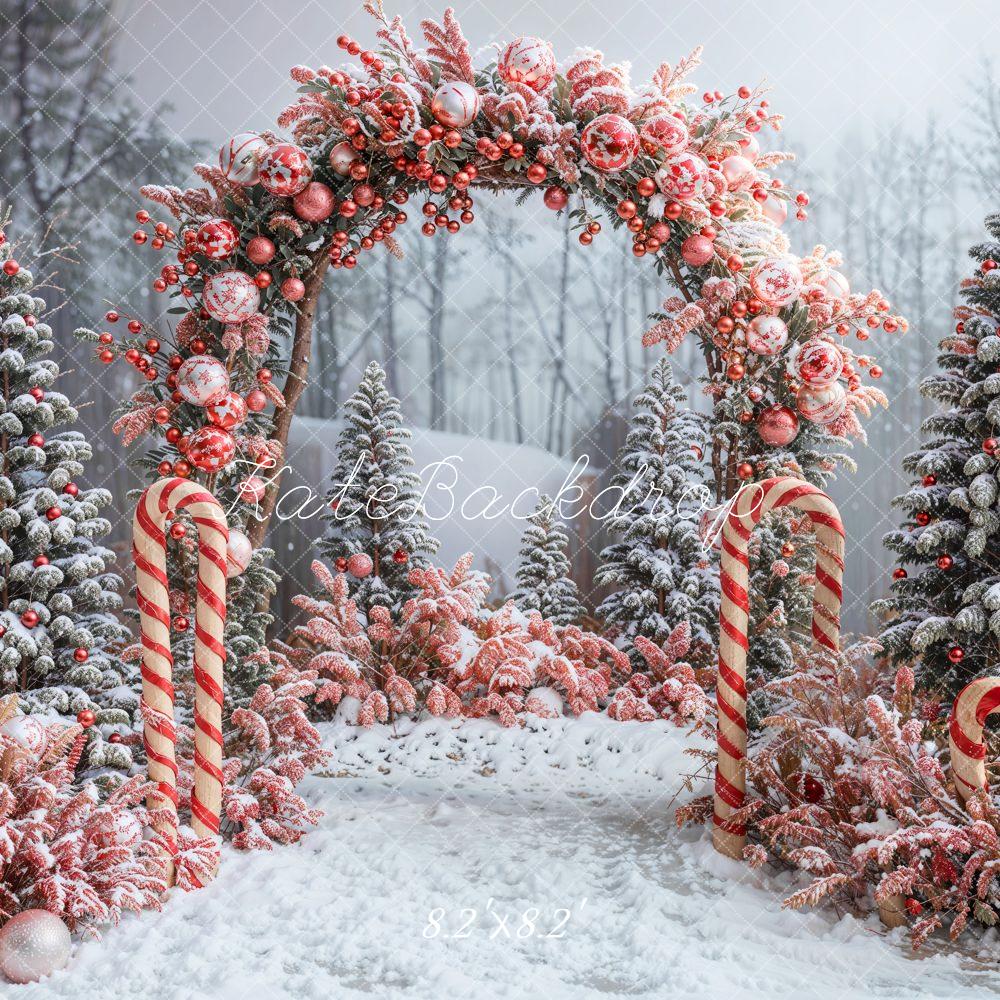 Kate Winter Forest Christmas Tree Arch Backdrop Designed by Emetselch - Kate Backdrop AU