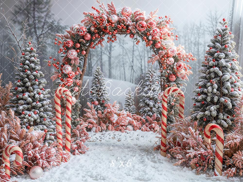 Kate Winter Forest Christmas Tree Arch Backdrop Designed by Emetselch - Kate Backdrop AU