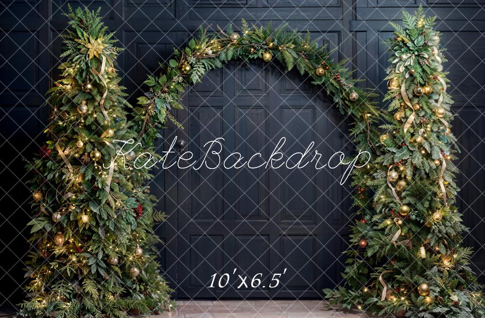 Kate Christmas Tree Arch Black Wall Backdrop Designed by Emetselch - Kate Backdrop AU