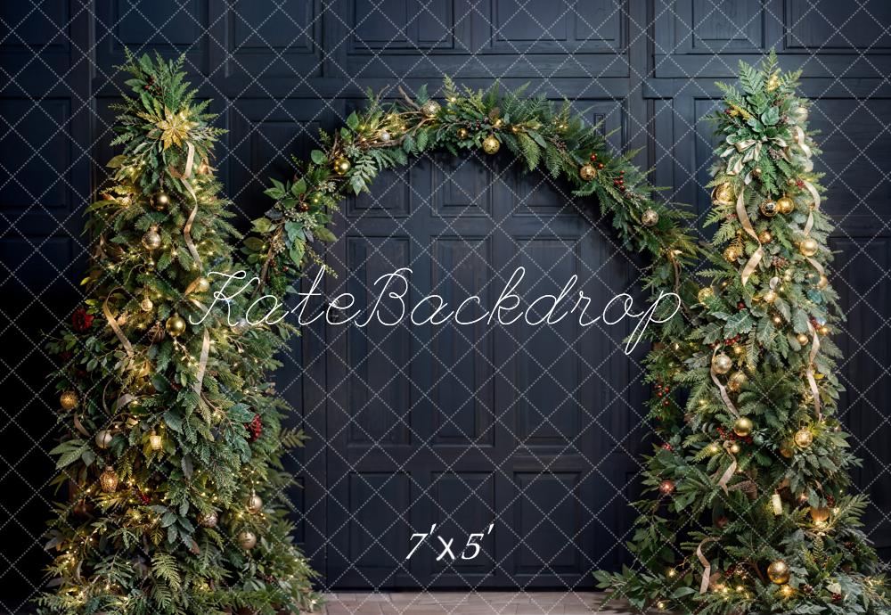 Kate Christmas Tree Arch Black Wall Backdrop Designed by Emetselch - Kate Backdrop AU
