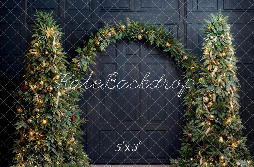 Kate Christmas Tree Arch Black Wall Backdrop Designed by Emetselch - Kate Backdrop AU