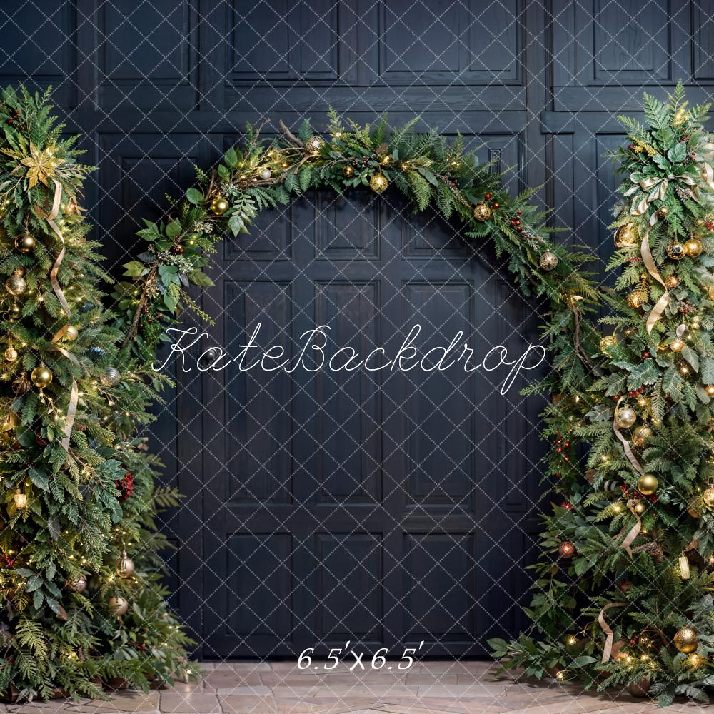 Kate Christmas Tree Arch Black Wall Backdrop Designed by Emetselch - Kate Backdrop AU