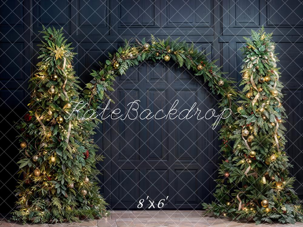 Kate Christmas Tree Arch Black Wall Backdrop Designed by Emetselch - Kate Backdrop AU