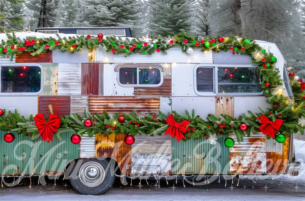 Kate Christmas Dingy RV Backdrop Designed by Mini MakeBelieve - Kate Backdrop AU