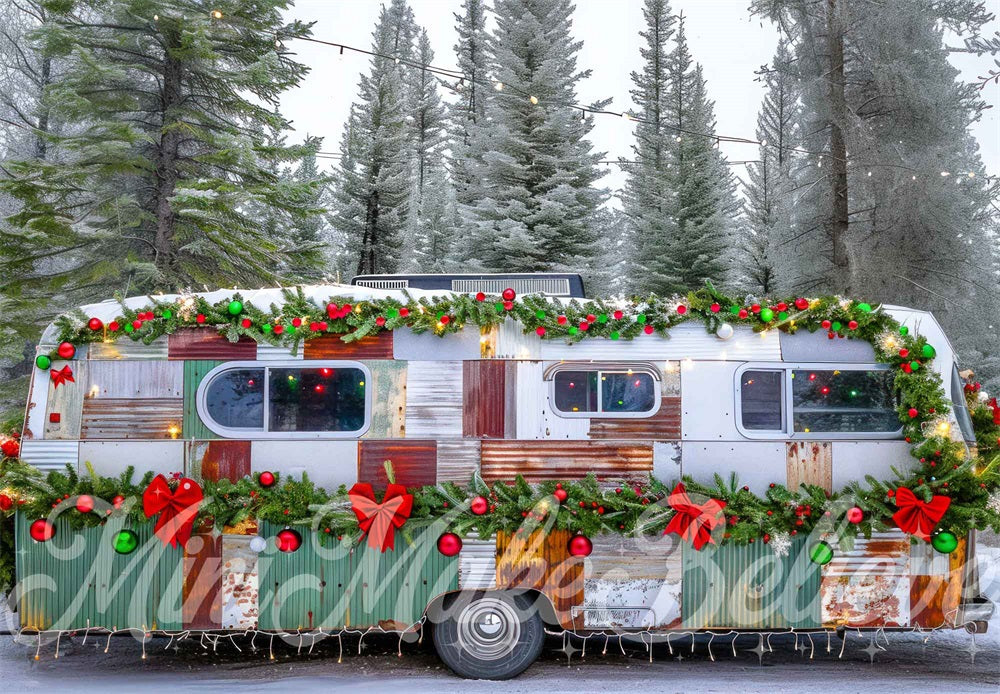 Kate Christmas Dingy RV Backdrop Designed by Mini MakeBelieve - Kate Backdrop AU