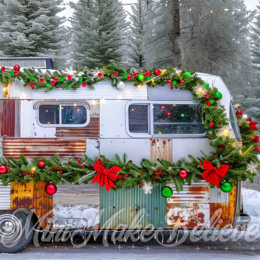 Kate Christmas Dingy RV Backdrop Designed by Mini MakeBelieve - Kate Backdrop AU