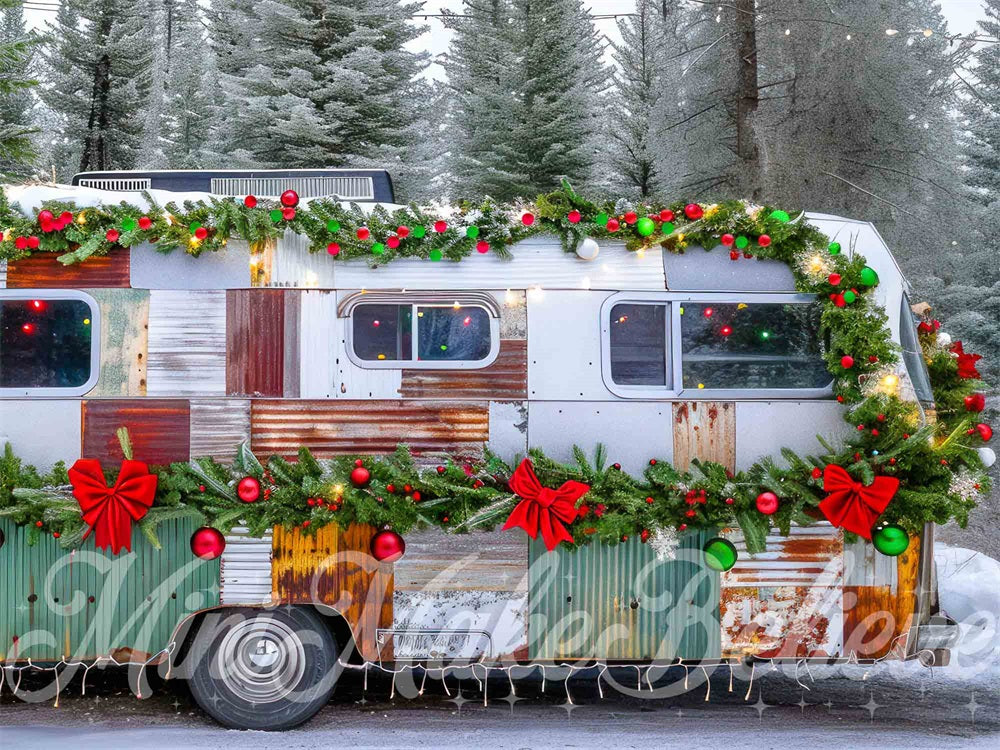Kate Christmas Dingy RV Backdrop Designed by Mini MakeBelieve - Kate Backdrop AU