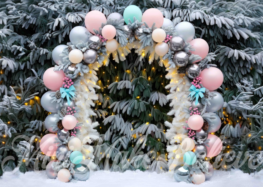 Kate Exterior Pastel Balloon Arch Backdrop Designed by Mini MakeBelieve - Kate Backdrop AU