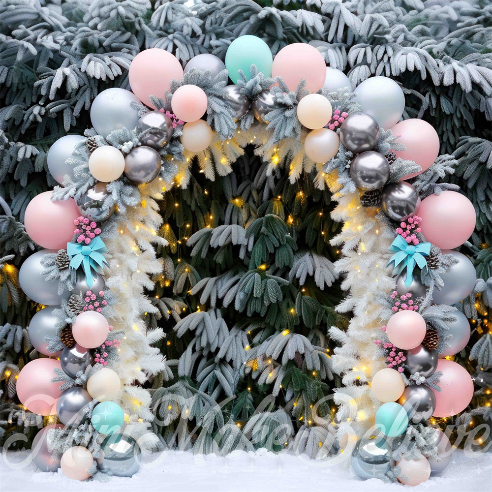 Kate Exterior Pastel Balloon Arch Backdrop Designed by Mini MakeBelieve - Kate Backdrop AU