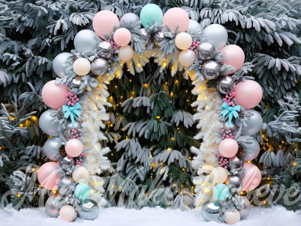 Kate Exterior Pastel Balloon Arch Backdrop Designed by Mini MakeBelieve - Kate Backdrop AU