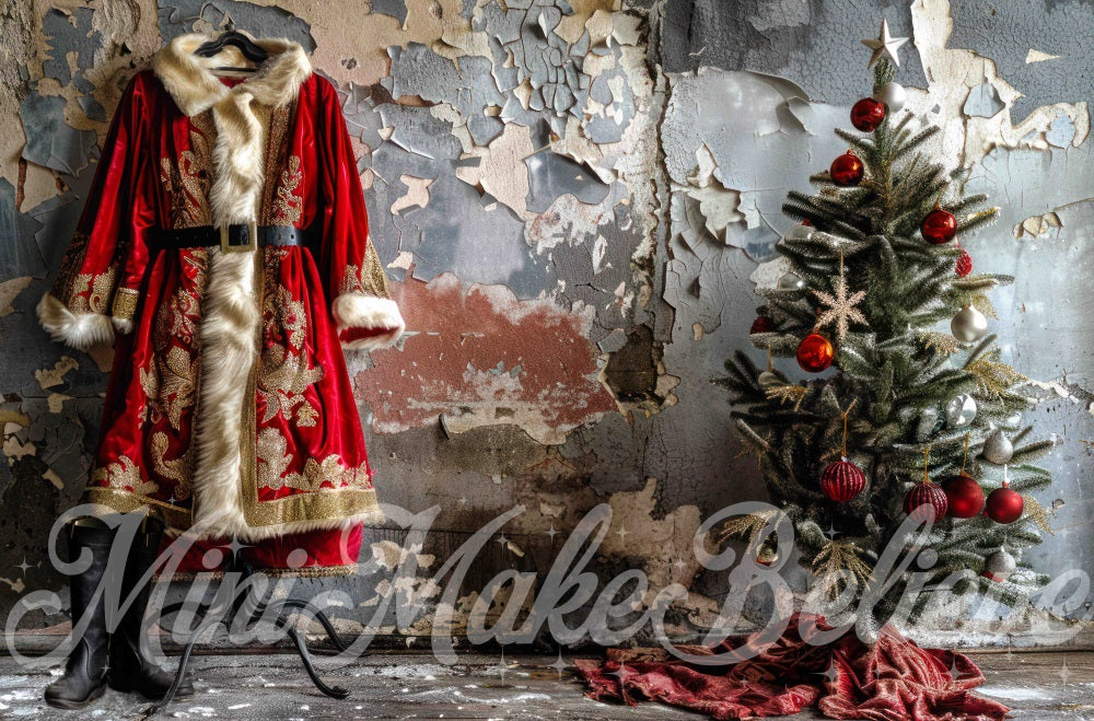 Kate Christmas Santa Coat Backdrop Designed by Mini MakeBelieve - Kate Backdrop AU