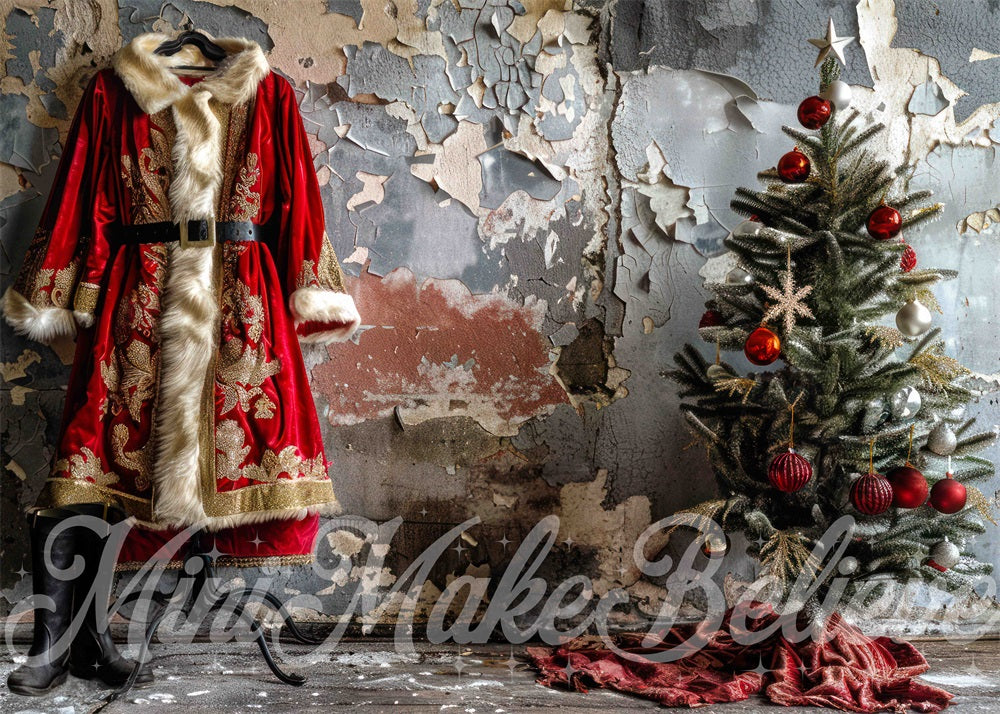 Kate Christmas Santa Coat Backdrop Designed by Mini MakeBelieve - Kate Backdrop AU