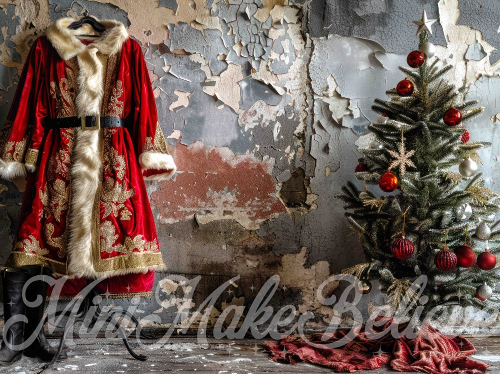 Kate Christmas Santa Coat Backdrop Designed by Mini MakeBelieve - Kate Backdrop AU