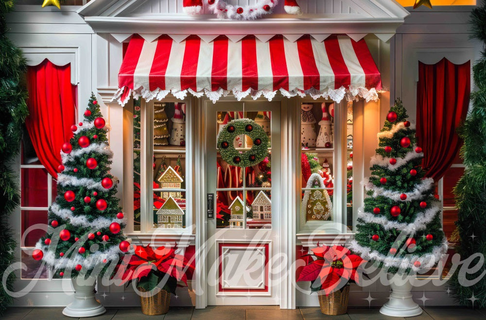 Kate Cute Christmas Shoppe Backdrop Designed by Mini MakeBelieve - Kate Backdrop AU