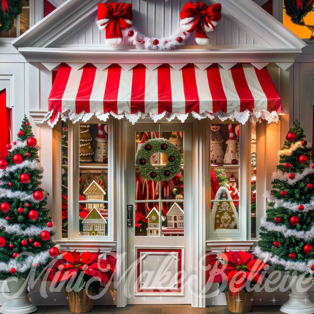 Kate Cute Christmas Shoppe Backdrop Designed by Mini MakeBelieve - Kate Backdrop AU