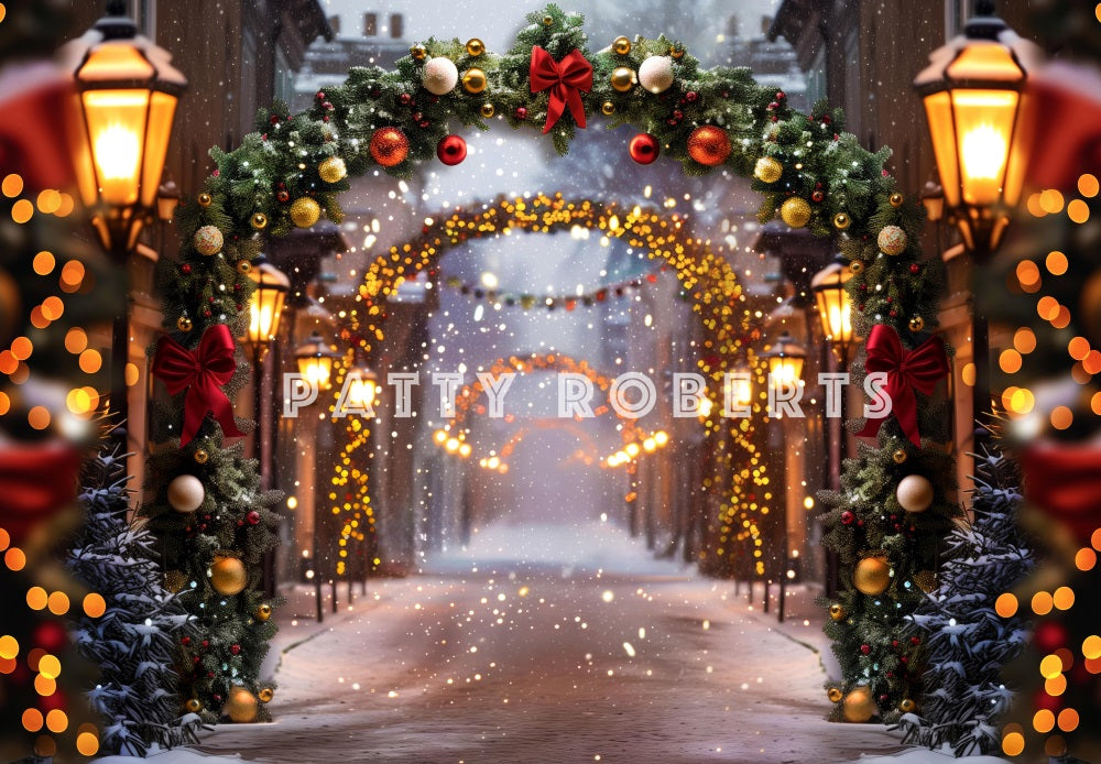 Kate Christmas Street Arch Backdrop Designed by Patty Robert - Kate Backdrop AU