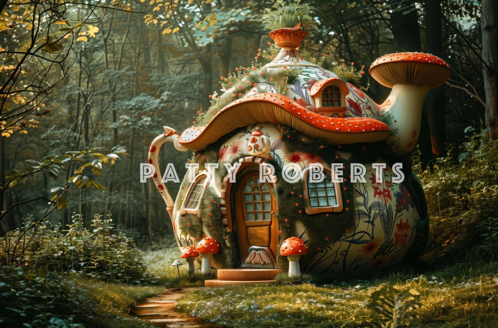 Kate Magical Forest Teapot Backdrop Designed by Patty Robert - Kate Backdrop AU