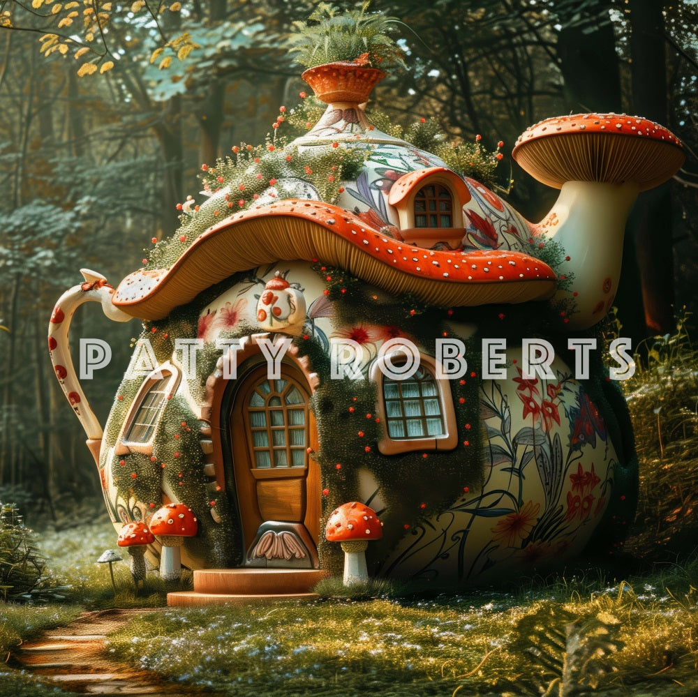 Kate Magical Forest Teapot Backdrop Designed by Patty Robert - Kate Backdrop AU