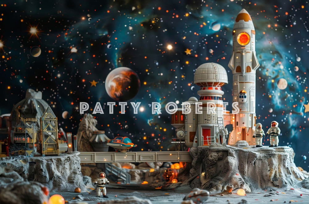 Kate Space Moon Station Backdrop Designed by Patty Robert - Kate Backdrop AU
