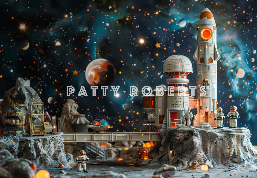Kate Space Moon Station Backdrop Designed by Patty Robert - Kate Backdrop AU