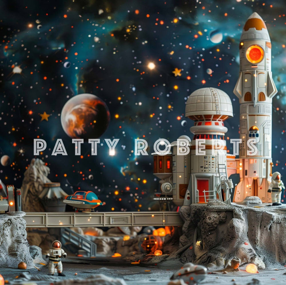 Kate Space Moon Station Backdrop Designed by Patty Robert - Kate Backdrop AU