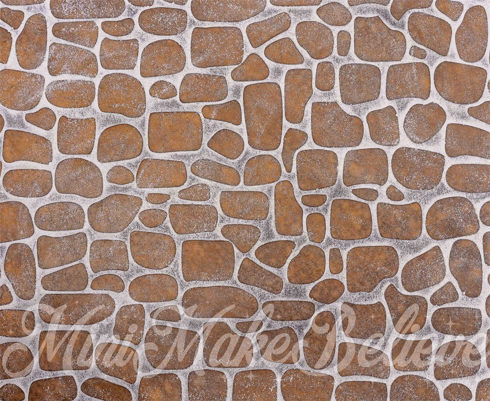 Kate Brown Cobblestone White Outline Backdrop Designed by Mini MakeBelieve - Kate Backdrop AU